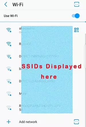 Example of Wi-Fi SSID in Android