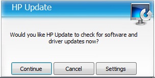 HP Automatic Drivers Update Notification